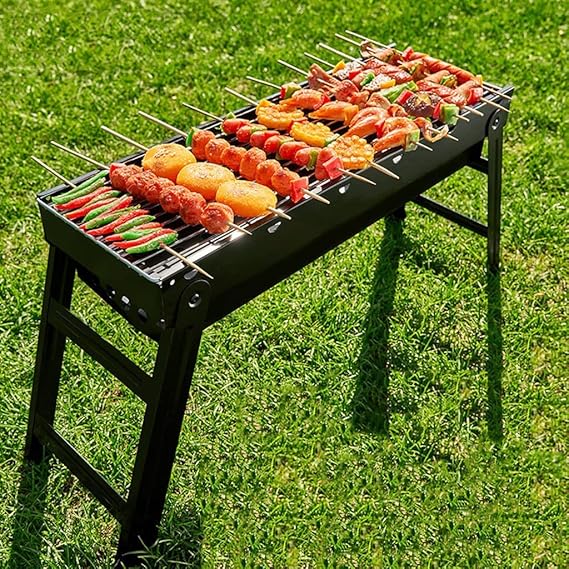 Barbecue, gril à charbon de bois pliable et portable partout