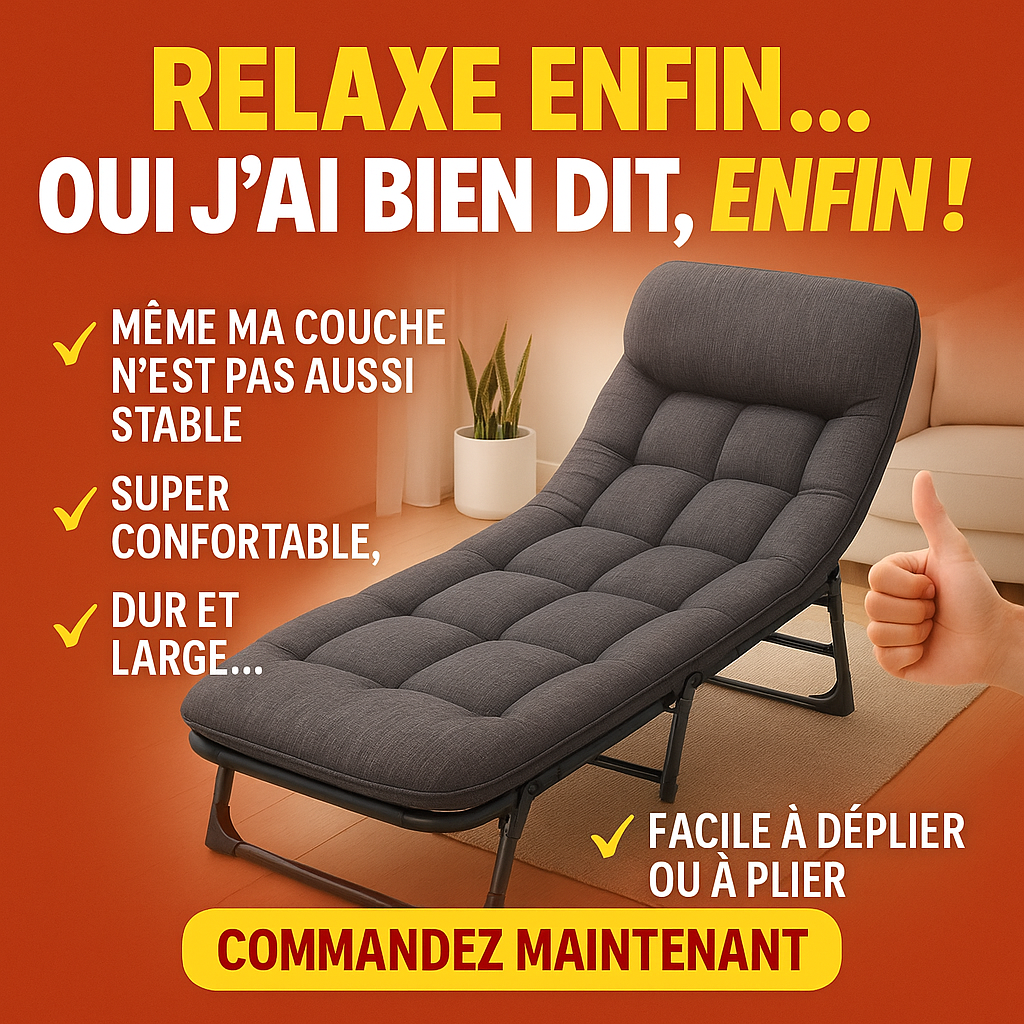 🛏️ Lit Pliable Ultra-Confort – Parfait pour la Maison, le Travail ou les Déplacements