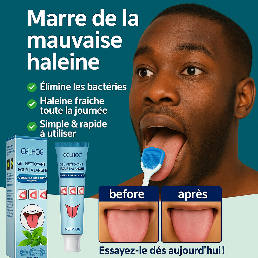 Gel Nettoyant Langue - La Révolution de l’Hygiène Buccale ! 🦷✨!