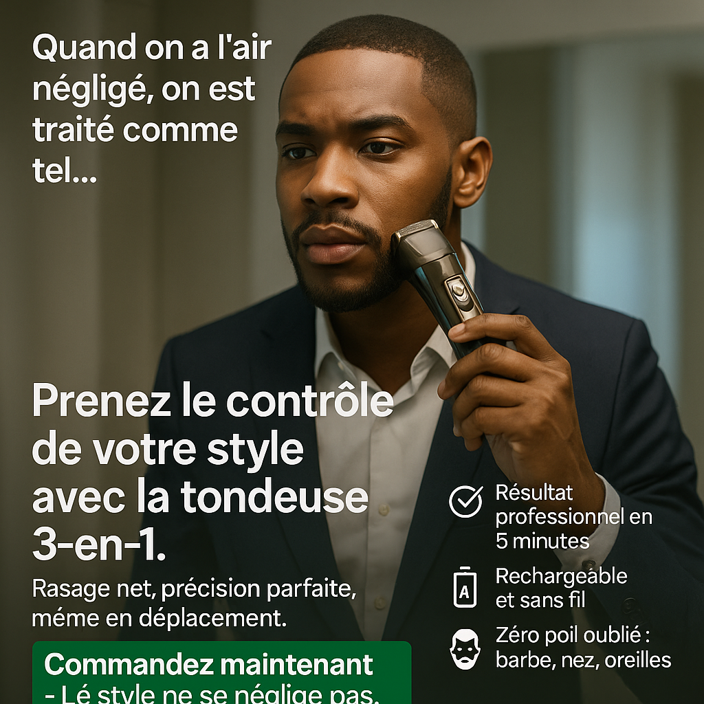 TONDEUSE ÉLECTRIQUE 3 EN 1 | SATISFAIT OU REMBOURSER