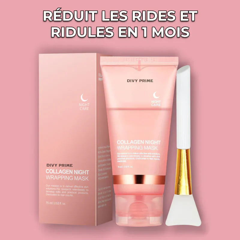 Masque de Nuit au Collagène - Une Peau Saine et Revitalisée ! + 1 pinceau 🖌️ OFFERT !!!