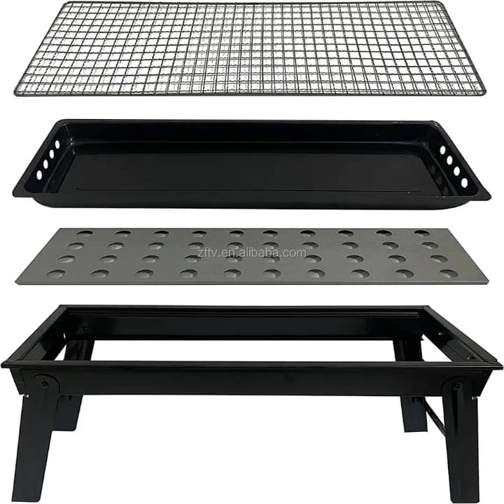 Barbecue, gril à charbon de bois pliable et portable partout