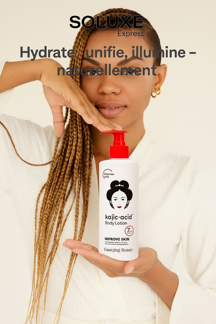 Lait corporel à l'acide kojique avec collagène pour une peau lisse de crème hydratante blanchissante pour le corps