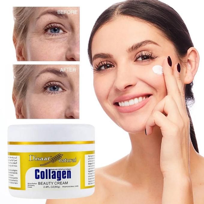 Crème De Collagène, De Crème De Collagène Naturel,Crème Hydratante Visage, Creme Anti Ride,Cou et épaules Stimule le Collagène Pour Obtenir Une Peau Jeune Lisse Ferme Radiante