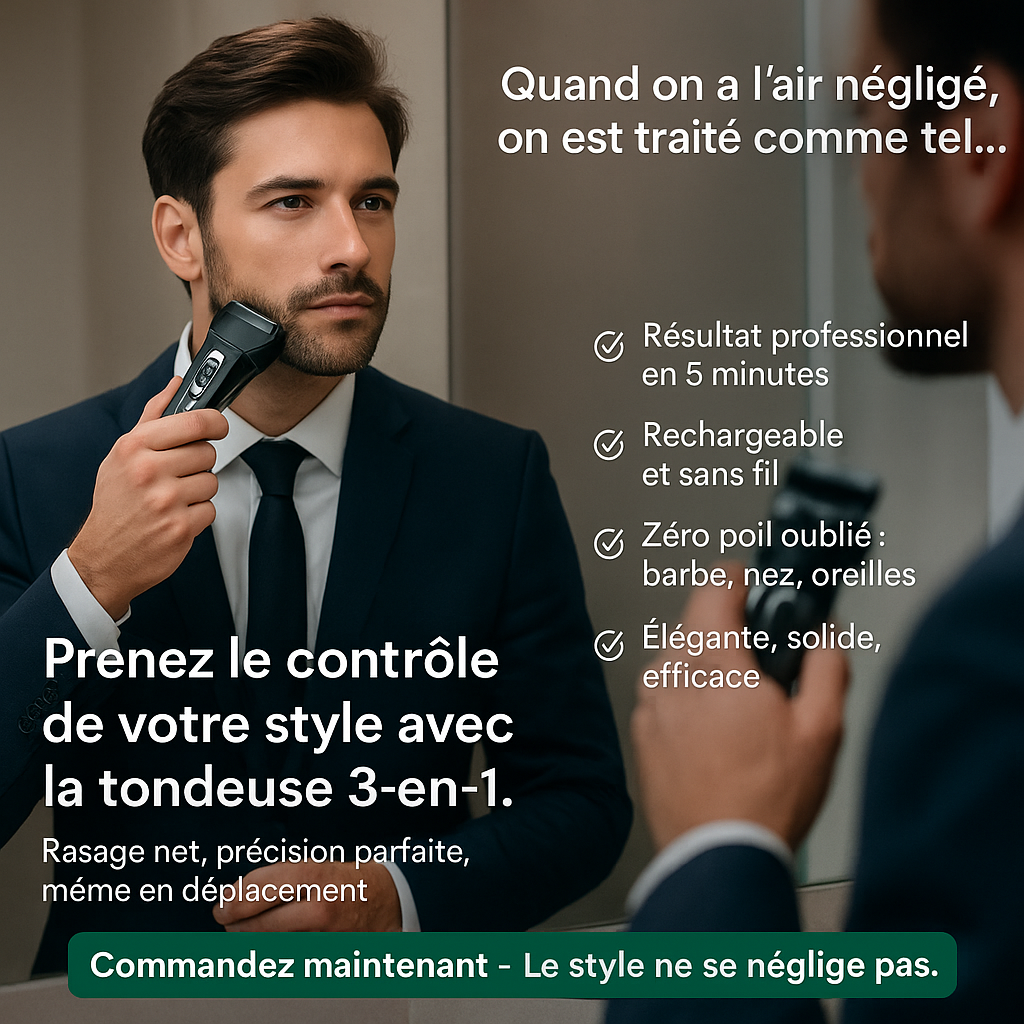 TONDEUSE ÉLECTRIQUE  3 EN 1 | SATISFAIT OU REMBOURSER