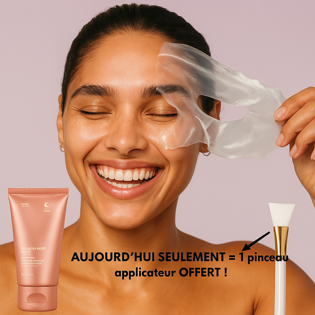 Masque de Nuit au Collagène - Une Peau Saine et Revitalisée ! + 1 pinceau 🖌️ OFFERT !!!