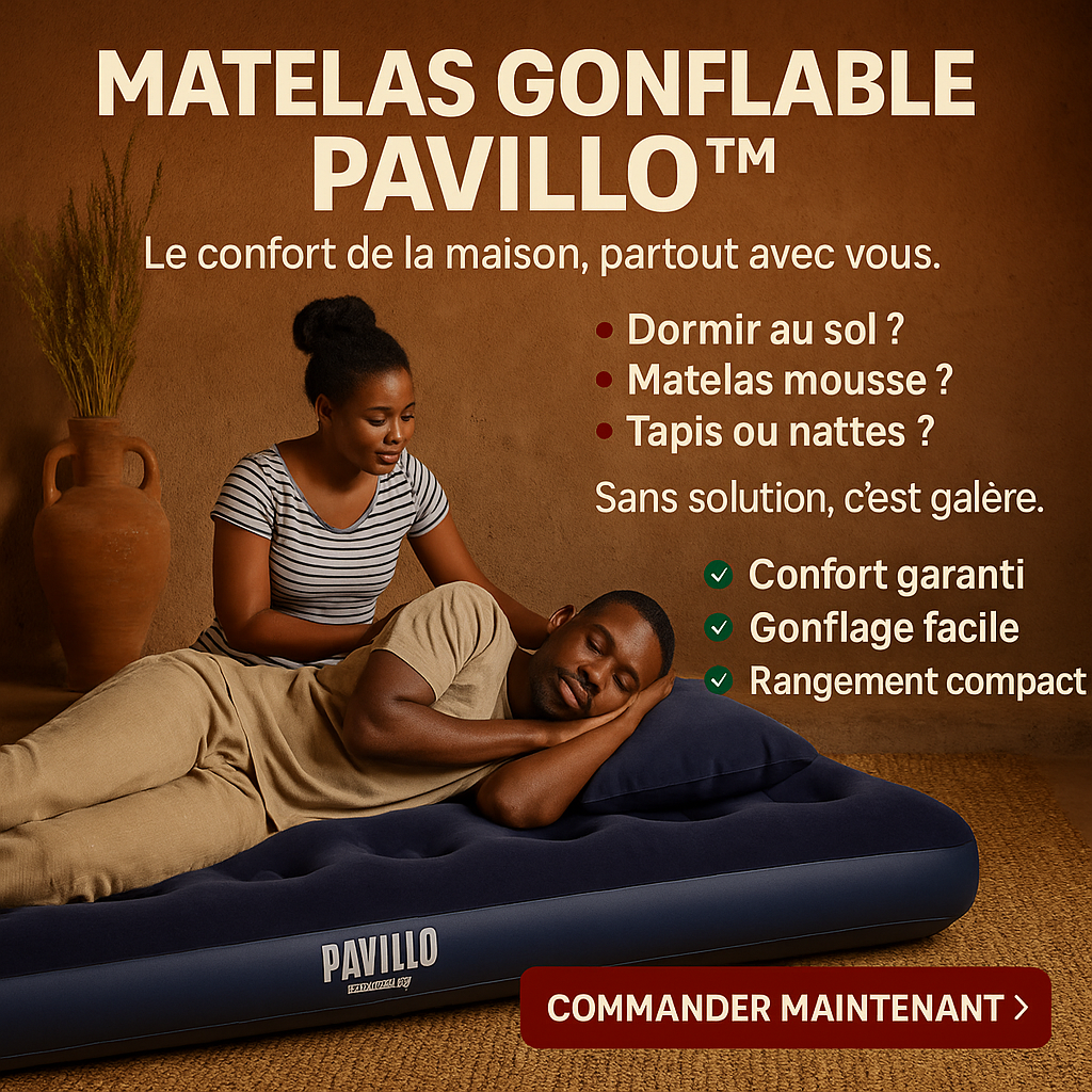 Matelas Gonflable Ultra-Confort – Dormez où vous voulez, comme à la maison.