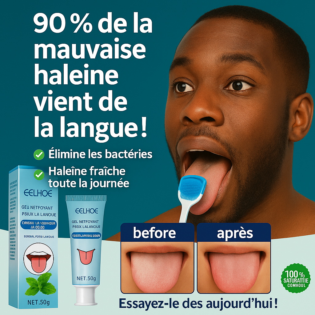 Gel Nettoyant Langue - La Révolution de l’Hygiène Buccale ! 🦷✨!