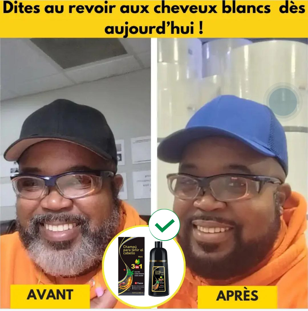 Shampooing d'huile  pour éliminer les barbes et cheveux gris