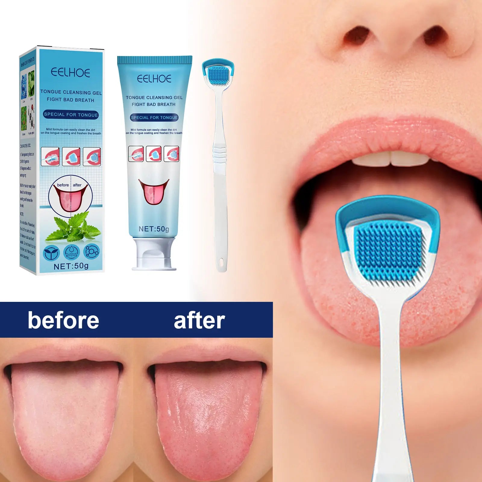 Gel Nettoyant Langue - La Révolution de l’Hygiène Buccale ! 🦷✨!